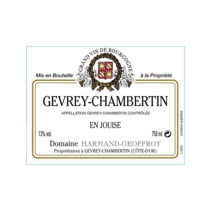 Domaine Harmand Geoffroy Gevrey Chambertin En Jouise 2021 750ml