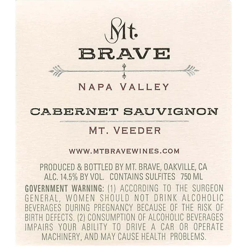 Mt Brave Cabernet Sauvignon 2018 750ml