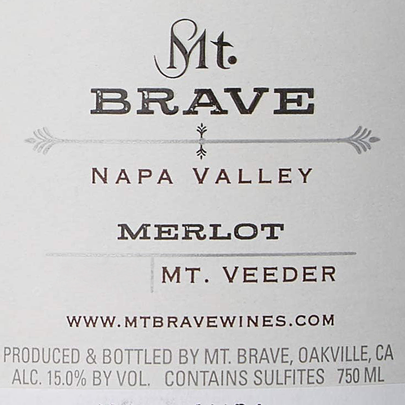 Mt Brave Merlot 2019 750ml